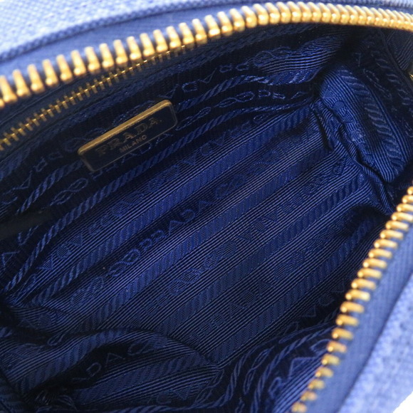 Prada Triangle Blue Pouch - Picture 6 of 10